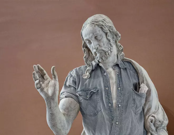 Classical Sculptures Dressed In Modern Clothes
